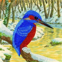 Click here for more details of the Crystal Art Kingfisher 18 x 18cm Card CCK-