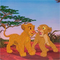 Click here for more details of the Crystal Art Simba and Nala 18 x 18cm Card