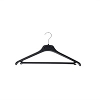Click here for more details of the Alba ABS Coat Hanger with Bar Black (Pack