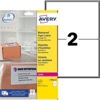 Click here for more details of the Avery Waterproof Paper Label 199.6x143.5mm