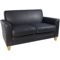 Click here for more details of the Newport 2 Seater Leather Faced Reception S