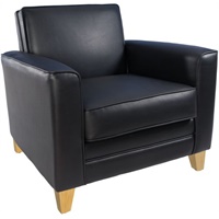 Click here for more details of the Newport Leather Faced Reception Armchair B