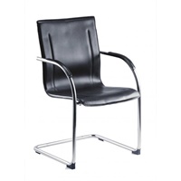 Click here for more details of the Guest Leather Effect Cantilever Chair Blac