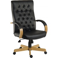 Click here for more details of the Warwick Noir Bonded Leather Faced Executiv