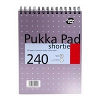 Click here for more details of the Pukka Pad Shortie 178x235mm Wirebound Card