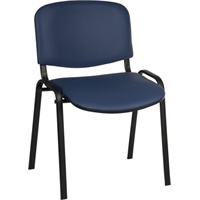 Click here for more details of the Conference PU Stackable Chair Blue - 1500P