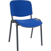 Click here for more details of the Conference Fabric Stackable Chair Blue - 1