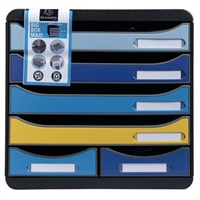 Click here for more details of the Exacompta Bee Blue Big Box 6 Drawer Set 34