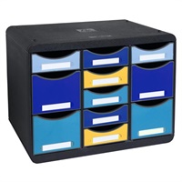 Click here for more details of the Exacompta Bee Blue Store Box 11 Drawer Set