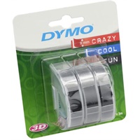 Click here for more details of the Dymo Embossing Tape 9mmx3m Black (Pack 3)