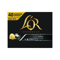Click here for more details of the L OR Onyx Coffee Capsule (Pack 40) - 40192