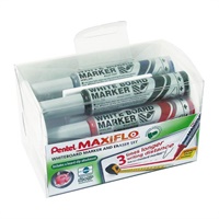 Click here for more details of the Pentel Whiteboard Marker and Eraser Set Bu