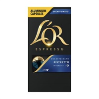 Click here for more details of the L OR Ristretto Decaffeinated Coffee Capsul