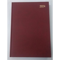 Click here for more details of the ValueX Diary A4 Day Per Page 2024 Burgundy