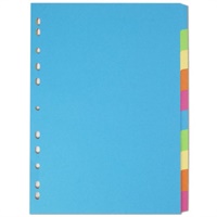 Click here for more details of the Elba Bright Coloured Card Dividers A4 Mult