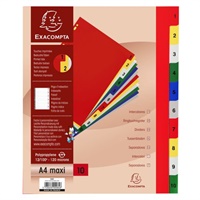 Click here for more details of the Exacompta Index 1-10 A4 Extra Wide 120 Mic