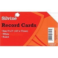 Click here for more details of the ValueX Record Cards Ruled 127x76mm White (