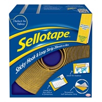 Click here for more details of the Sellotape Sticky Hook & Loop Strip Permane