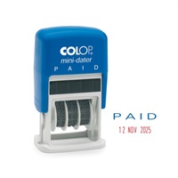 Click here for more details of the Colop S160/L2 Mini Word and Date Stamp PAI