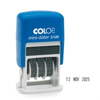 Click here for more details of the Colop S120 Self Inking Mini Date Stamp Bla