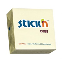 Click here for more details of the ValueX Stickn Notes Cube 76x76mm 400 Sheet