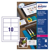 Click here for more details of the Avery Colour Laser Satin Bus Cards (Pack 2