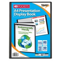 Click here for more details of the Tiger A4 Presentation Display Book 40 Pock