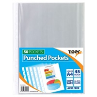 Click here for more details of the Tiger Multi Punched Pocket Polypropylene A