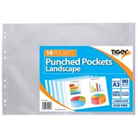 Click here for more details of the Tiger Multi Punched Pocket Polypropylene A