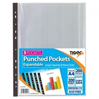 Click here for more details of the Tiger Multi Punched Expandable Pocket Poly
