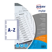 Click here for more details of the Avery Mylar Divider A-Z A4 Punched 150gsm