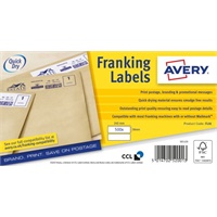 Click here for more details of the Avery Franking Label Manual Feed 140x38mm
