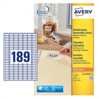 Click here for more details of the Avery Multipurpose Mini Removable Label 25
