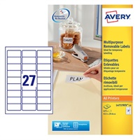 Click here for more details of the Avery Multipurpose Mini Removable Label 63