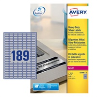 Click here for more details of the Avery Laser Heavy Duty Label 25.4x10mm 189