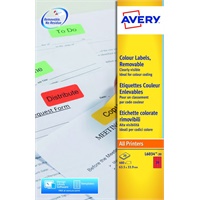 Click here for more details of the Avery Coloured Label 63.5x34mm 24 Per A4 S