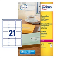 Click here for more details of the Avery Laser Address Label 63.5x38mm 21 Per