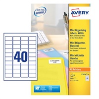 Click here for more details of the Avery Laser Mini Label 45.7x25.4mm 40 Per