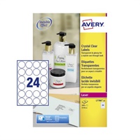 Click here for more details of the Avery Laser Label 40mm Diameter 24 Per A4