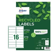 Click here for more details of the Avery Laser Recycled Address Label 99.1x33