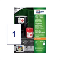 Click here for more details of the Avery Ultra Resistant Labels 210 x 297mm P