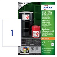 Click here for more details of the Avery Ultra Resistant Labels 210 x 297 mm