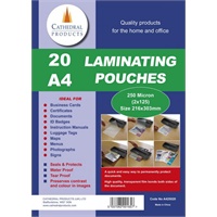 Click here for more details of the Cathedral Laminating Pouch A4 2x125 Micron