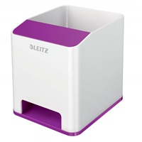 Click here for more details of the Leitz WOW Sound Pen Holder White/Purple 53