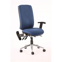 Click here for more details of the Chiro High Back Chair Blue With Adjustable