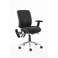 Click here for more details of the Chiro Medium Back Chair Black With Adjusta
