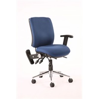 Click here for more details of the Chiro Medium Back Chair Blue With Adjustab