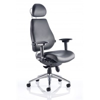 Click here for more details of the Chiro Plus Ultimate Chair Black Leather PO