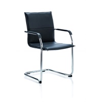 Click here for more details of the Echo Cantilever Chair Black Soft Bonded Le