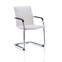 Click here for more details of the Echo Cantilever Chair White Soft Bonded Le